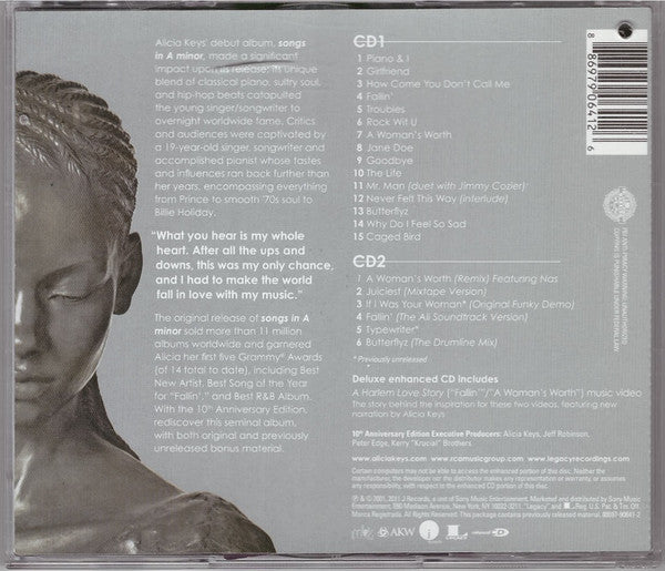 Alicia Keys : Songs In A Minor (CD, Album + CD, Enh + Dlx)