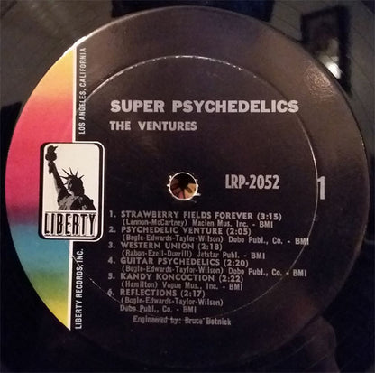 The Ventures : Super Psychedelics (LP, Album, Mono, Gat)
