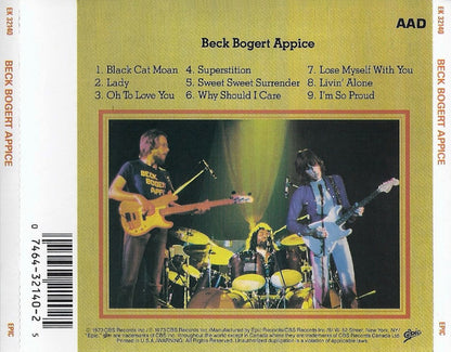 Beck Bogert Appice* : Beck Bogert Appice (CD, Album, RE)