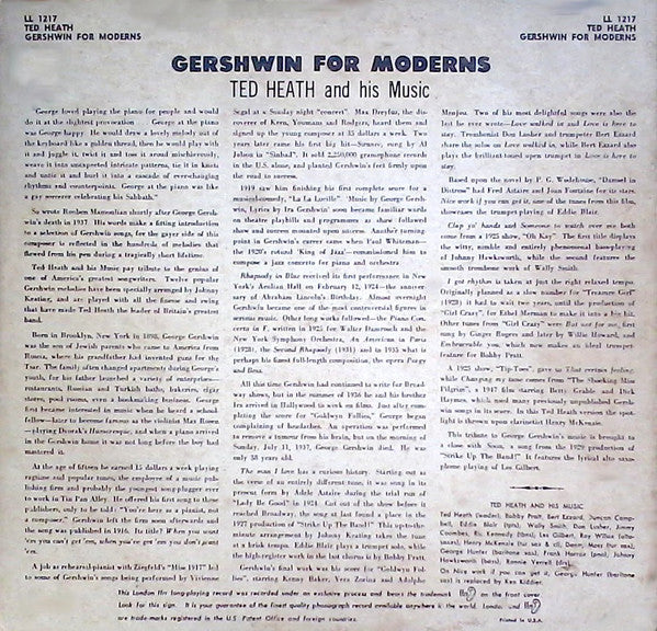 Ted Heath And His Music : Gershwin For Moderns... (LP, Album, Mono, Red)
