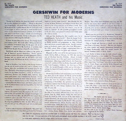 Ted Heath And His Music : Gershwin For Moderns... (LP, Album, Mono, Red)