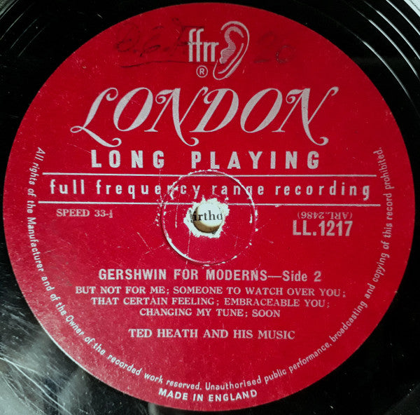 Ted Heath And His Music : Gershwin For Moderns... (LP, Album, Mono, Red)
