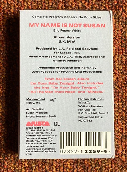 Whitney Houston : My Name Is Not Susan (Cass, Single)