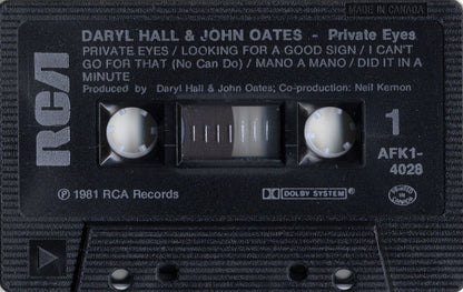 Daryl Hall & John Oates : Private Eyes (Cass, Album, RE, Bla)