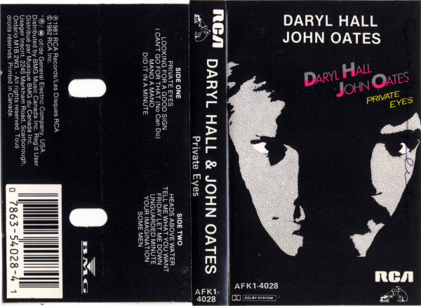 Daryl Hall & John Oates : Private Eyes (Cass, Album, RE, Bla)