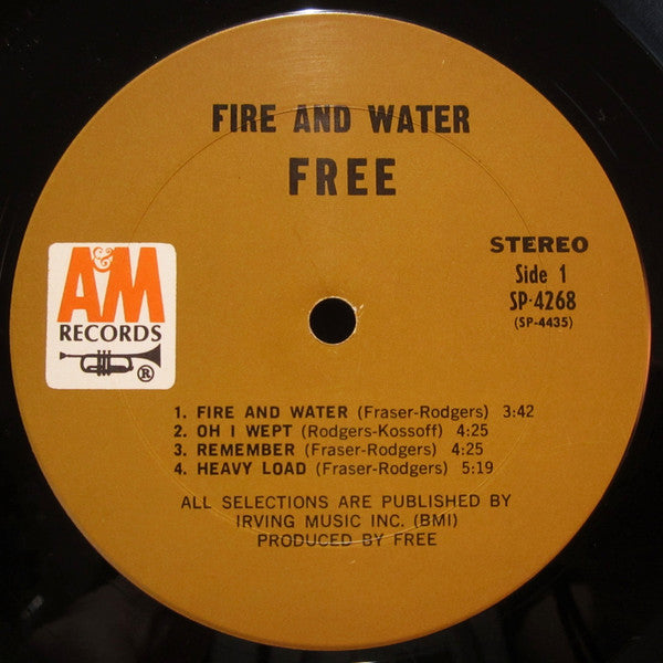 Free : Fire And Water (LP, Album, Pit)