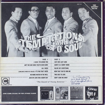 The Temptations : With A Lot O' Soul (LP, Album, RP, Roc)