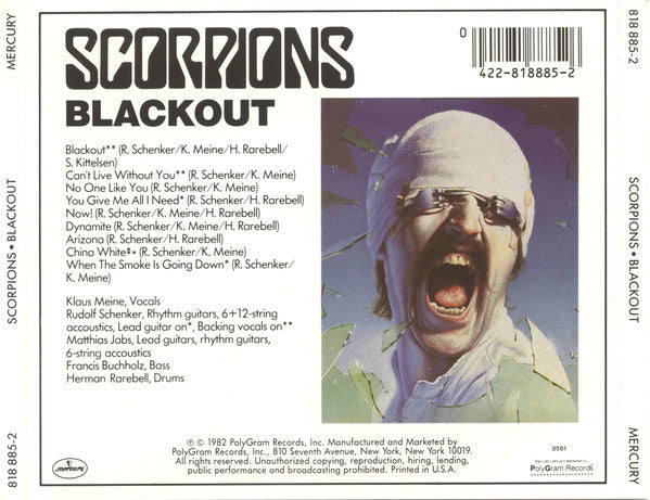 Scorpions : Blackout (CD, Album, RE, PDO)
