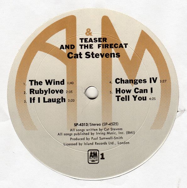 Cat Stevens : Teaser And The Firecat (LP, Album, Club, RE, CRC)