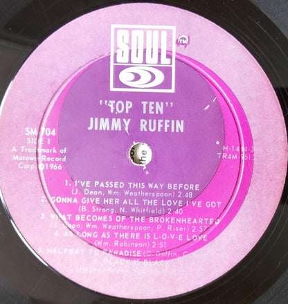 Jimmy Ruffin : Sings Top Ten (LP, Album, Mono, Ind)