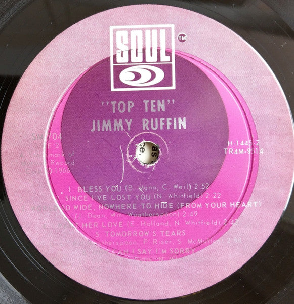 Jimmy Ruffin : Sings Top Ten (LP, Album, Mono, Ind)