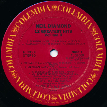 Neil Diamond : 12 Greatest Hits, Vol. II (LP, Comp, Pit)