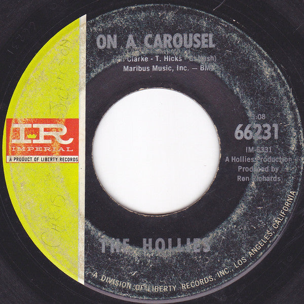 The Hollies : On A Carousel (7", Single, Mono, Rai)