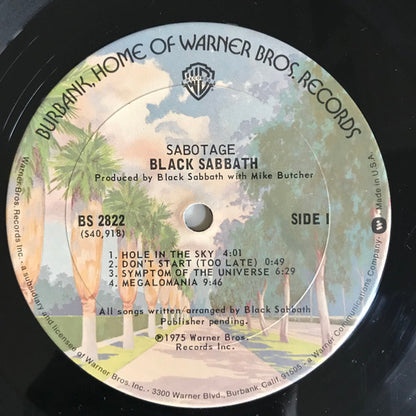 Black Sabbath : Sabotage (LP, Album, San)