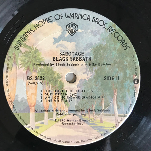 Black Sabbath : Sabotage (LP, Album, San)