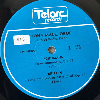 John Mack (2), Eunice Podis : John Mack, Oboe (LP)