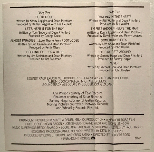 Various : Footloose (Original Motion Picture Soundtrack) (Cass, Album, Bei)