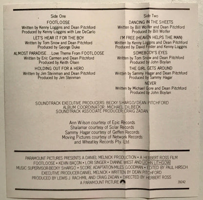 Various : Footloose (Original Motion Picture Soundtrack) (Cass, Album, Bei)