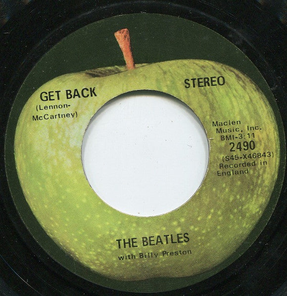 The Beatles With Billy Preston : Get Back / Don't Let Me Down (7", Single, Scr)