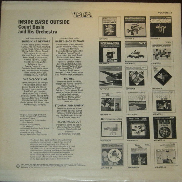 Count Basie And His Orchestra* : Inside Basie Outside (LP, Album)