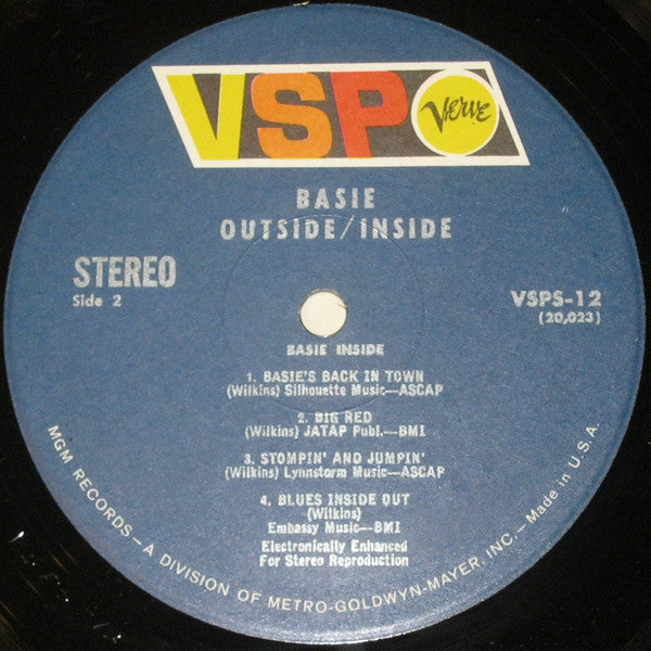 Count Basie And His Orchestra* : Inside Basie Outside (LP, Album)