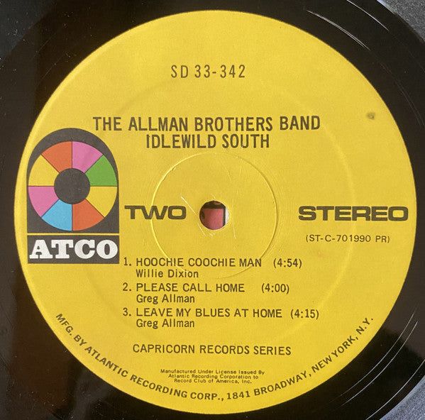 The Allman Brothers Band : Idlewild South (LP, Club, Pre)