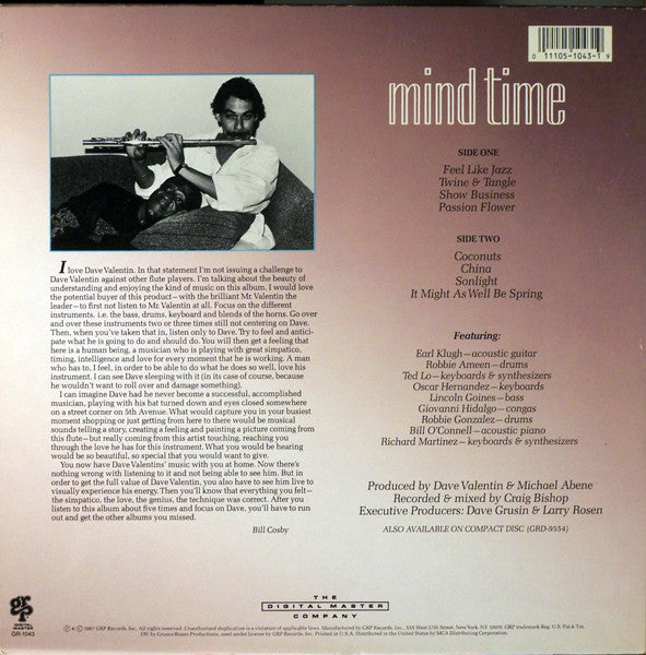 Dave Valentin : Mind Time (LP, Album)