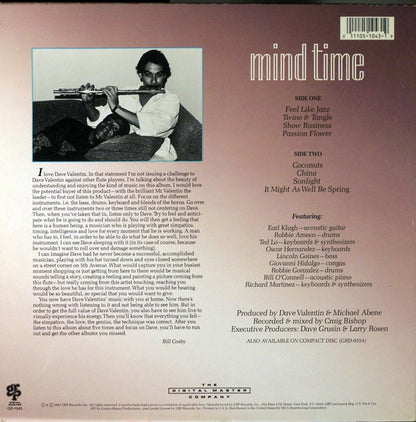 Dave Valentin : Mind Time (LP, Album)