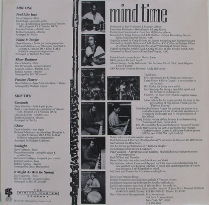 Dave Valentin : Mind Time (LP, Album)