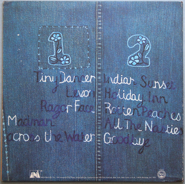 Elton John : Madman Across The Water (LP, Album, Glo)