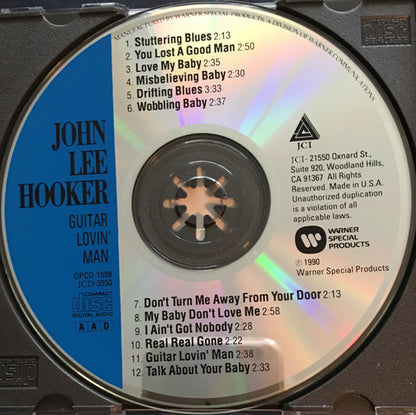John Lee Hooker : Guitar Lovin' Man (CD, Album, Mono, RM)