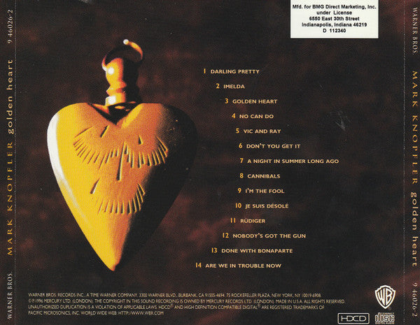 Mark Knopfler : Golden Heart (HDCD, Album, Club, SRC)