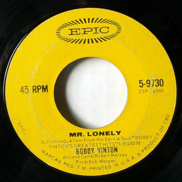 Bobby Vinton : Mr. Lonely / It's Better To Have Loved (7", Single, Styrene, Ter)