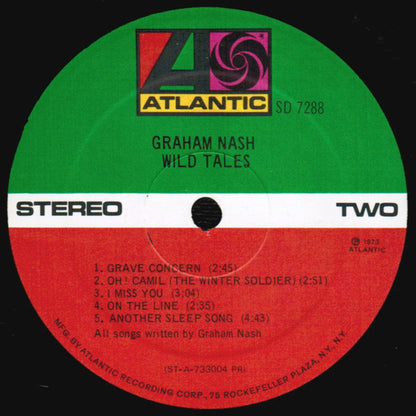 Graham Nash : Wild Tales (LP, Album, PR )