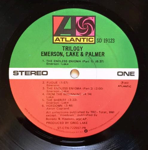 Emerson, Lake & Palmer : Trilogy (LP, Album, RE, Pre)