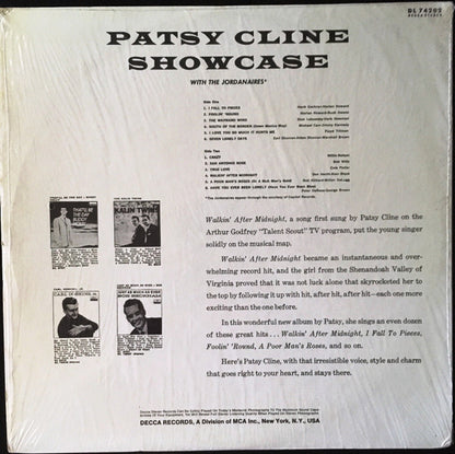 Patsy Cline With The Jordanaires : Showcase With The Jordanaires (LP, Album, RE, Glo)