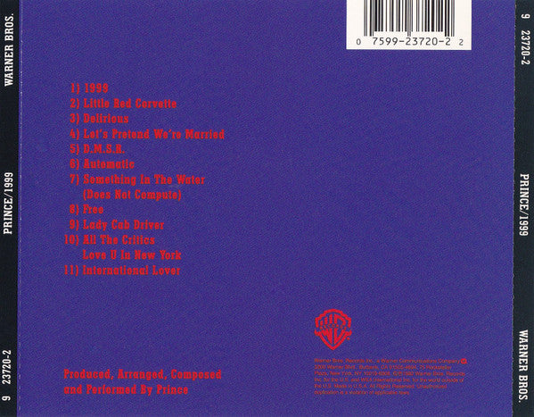 Prince : 1999 (CD, Album, RE, WEA)
