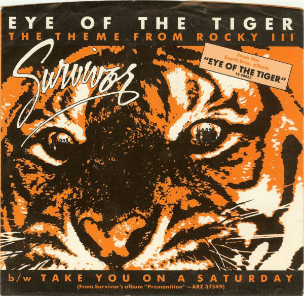 Survivor : Eye Of The Tiger (7", Single, Styrene, Pit)