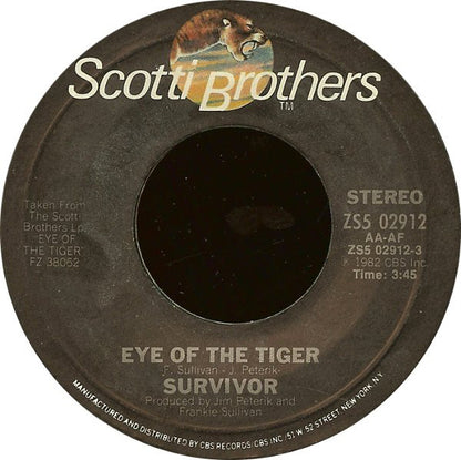 Survivor : Eye Of The Tiger (7", Single, Styrene, Pit)