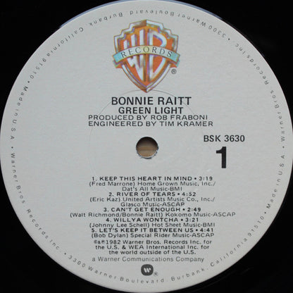 Bonnie Raitt : Green Light (LP, Album, Win)