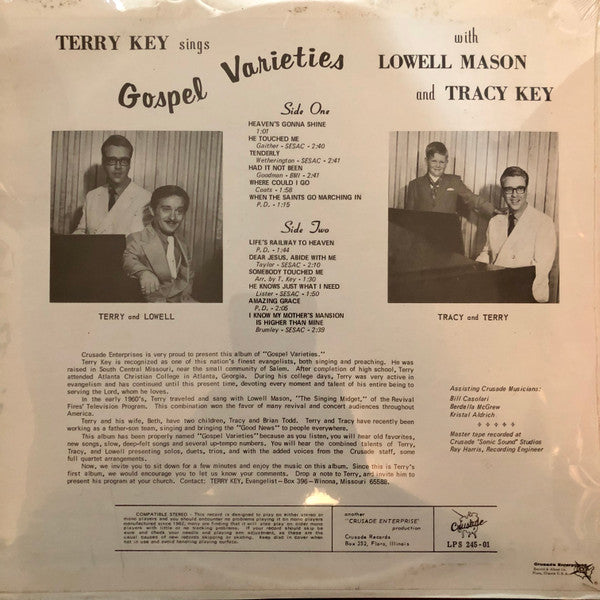 Terry Key with Lowell Mason (2) and Tracy Key : Gospel Varieties (LP)