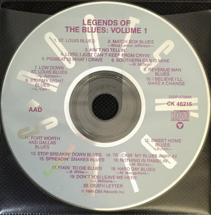 Various : Legends Of The Blues: Volume One (CD, Comp)