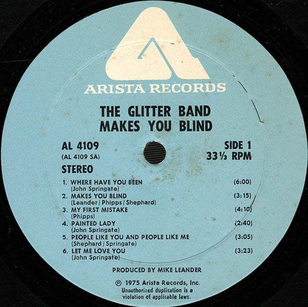 The Glitter Band : Makes You Blind (LP, Album, Wad)