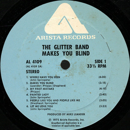 The Glitter Band : Makes You Blind (LP, Album, Wad)