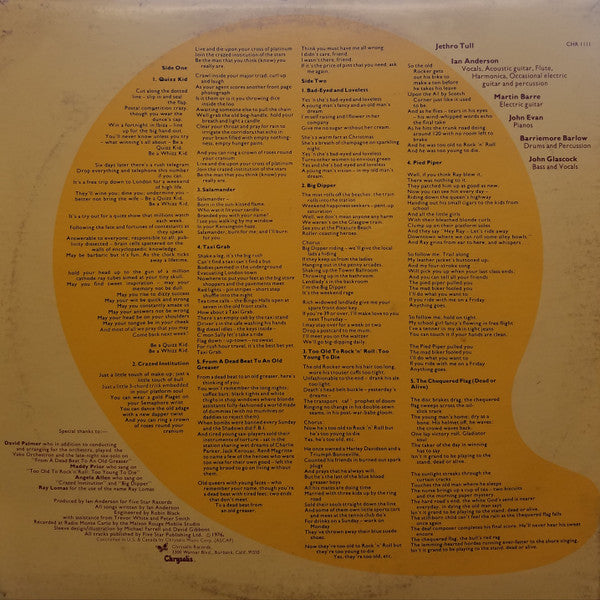 Jethro Tull : Too Old To Rock 'N' Roll: Too Young To Die! (LP, Album, Los)