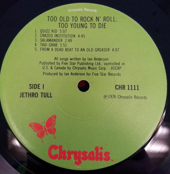 Jethro Tull : Too Old To Rock 'N' Roll: Too Young To Die! (LP, Album, Los)