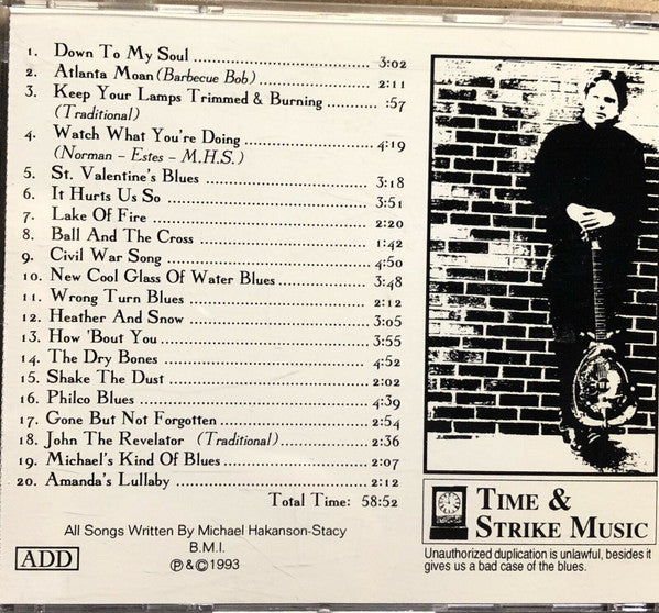 Michael Hakanson-Stacy : Bottle On My Finger... Blues To My Shoes (CD, Album)