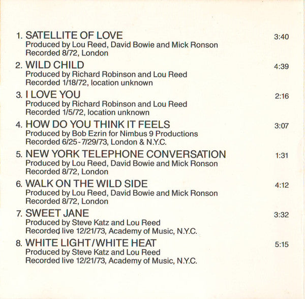 Lou Reed : Walk On The Wild Side - The Best Of Lou Reed (CD, Comp, RE, RM, Hun)