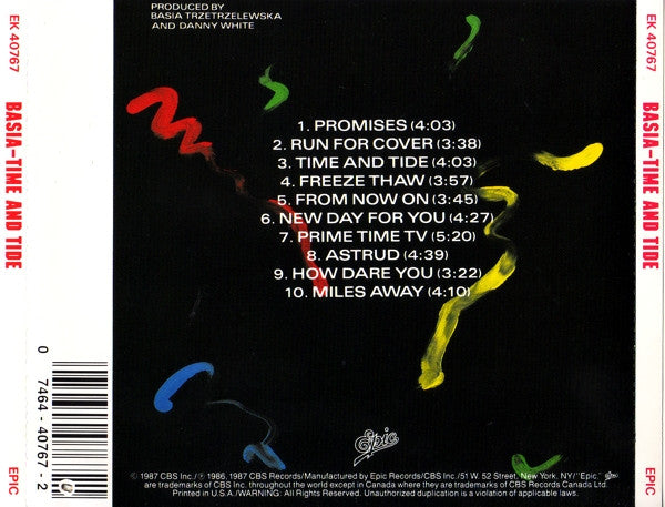 Basia : Time And Tide (CD, Album)