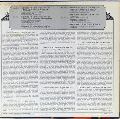 Johann Sebastian Bach - Chamber Orchestra Of The Saar*, Karl Ristenpart : Brandenburg Concertos (2xLP, Album)
